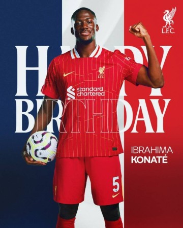 利物浦祝科纳特26岁生日快乐,球员为红军出战131场斩获5冠