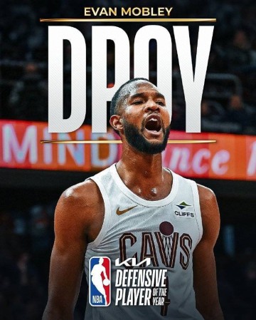 莫布利当选赛季最佳防守球员 骑士队史首人