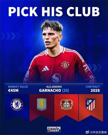 詹俊：加纳乔会选择与滕哈赫在药厂重聚吗？切尔西不妨考虑一下