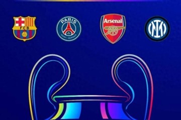 欧冠四强渴望冠军：巴萨10年&国米15年未夺冠 阿森纳&巴黎0冠