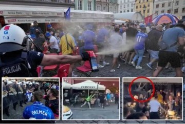 太阳报：欧协联决赛前夕，切尔西和贝蒂斯球迷在波兰发生激烈冲突