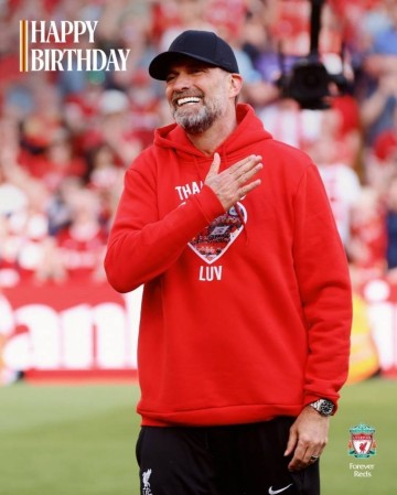 功勋主帅!利物浦祝克洛普58岁生日快乐,执教红军9年斩获8冠
