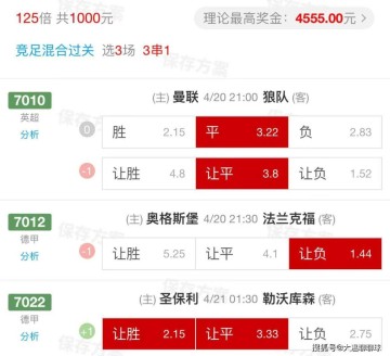 4.20周日精选比赛:奥格斯堡VS法兰克福+圣保利VS勒沃库森(昨24√15附扫盘比分)