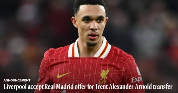 利物浦官方:接受皇马对阿诺德的转会报价,感谢球员多年贡献