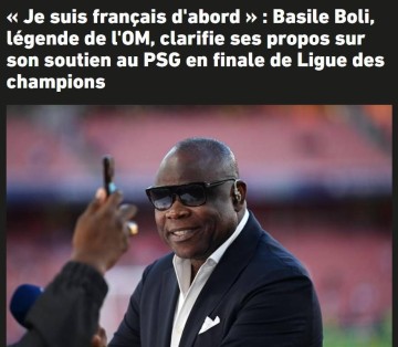 马赛名宿澄清:支持巴黎夺欧冠无关立场,只因心系法国荣耀