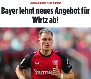 图片报确认：药厂拒绝利物浦对维尔茨约1.3亿欧报价，仍要1.5亿欧